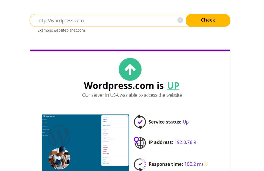 Wordpress site is down or up